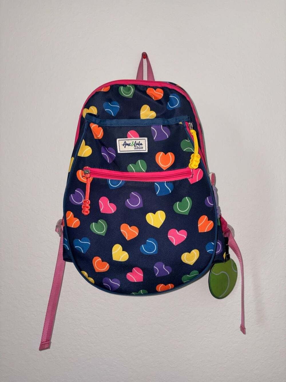 Ame & Lulu Kids Little Love Tennis Backpack - Hearts